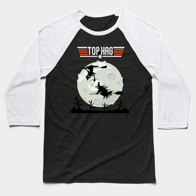 Top Hag Halloween Baseball T-Shirt by atomguy